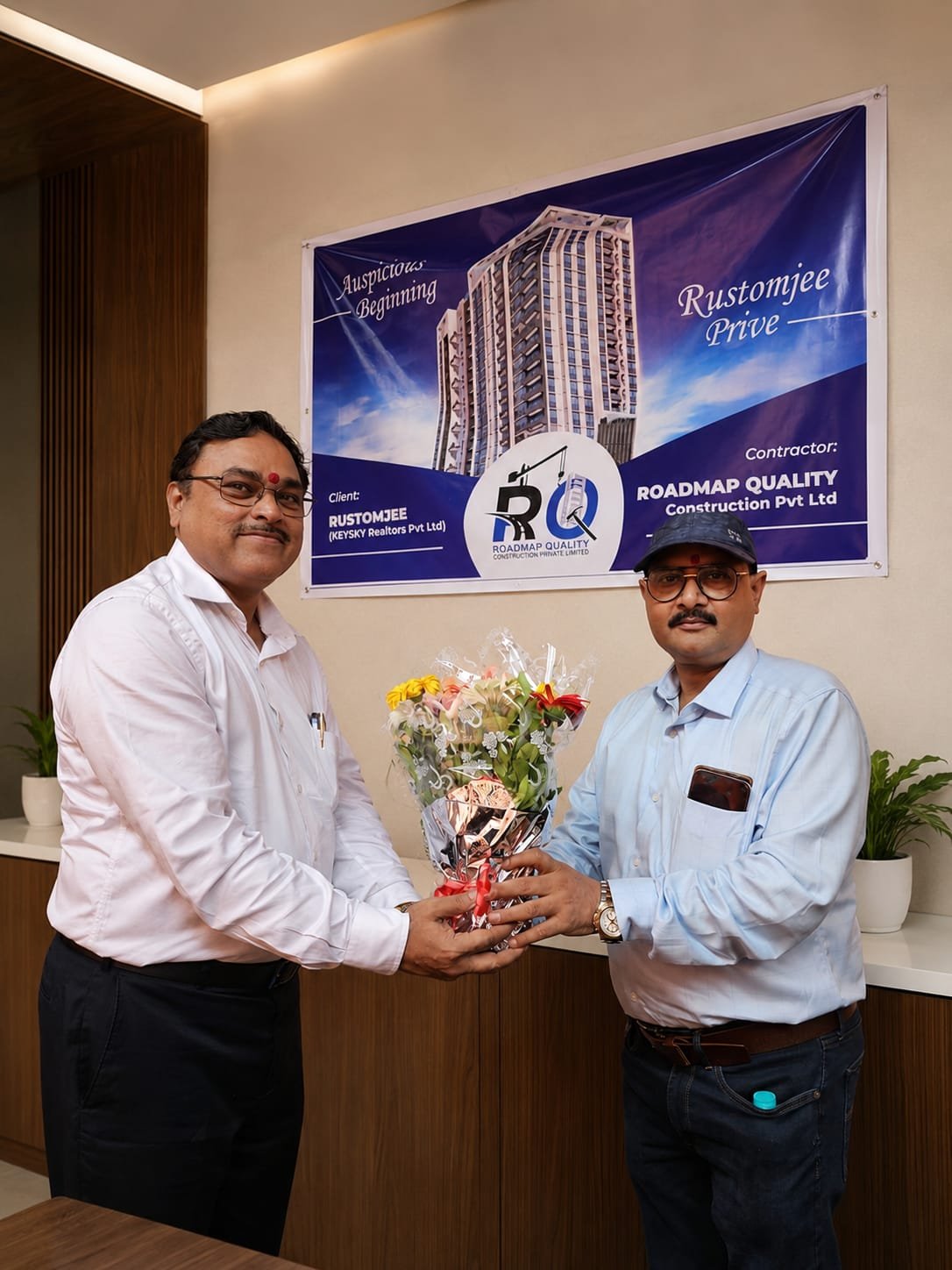 Felicitation moment marking the start of the Rustomjee Privé project